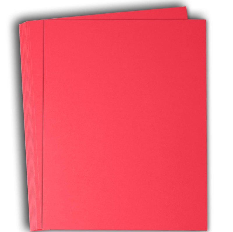 Hamilco Colored Cardstock Scrapbook Paper 8.5" x 11" Bubble Gum Pink Color Card Stock Paper 50 Pack - Image 1